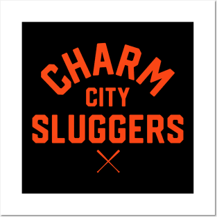 Baltimore 'Charm City Sluggers' Baseball Fan T-Shirt: Bold Design for the True Baltimore Baseball Enthusiast! Posters and Art